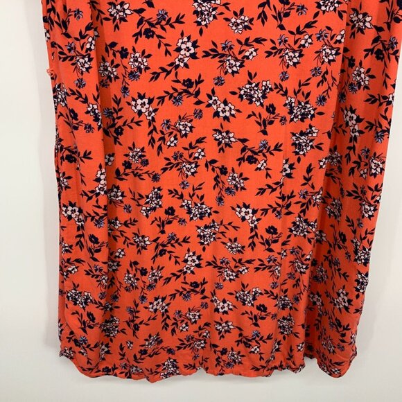 Time and Tru Dress Floral Print V Neck Short Sleeve Pockets - Picture 10 of 10